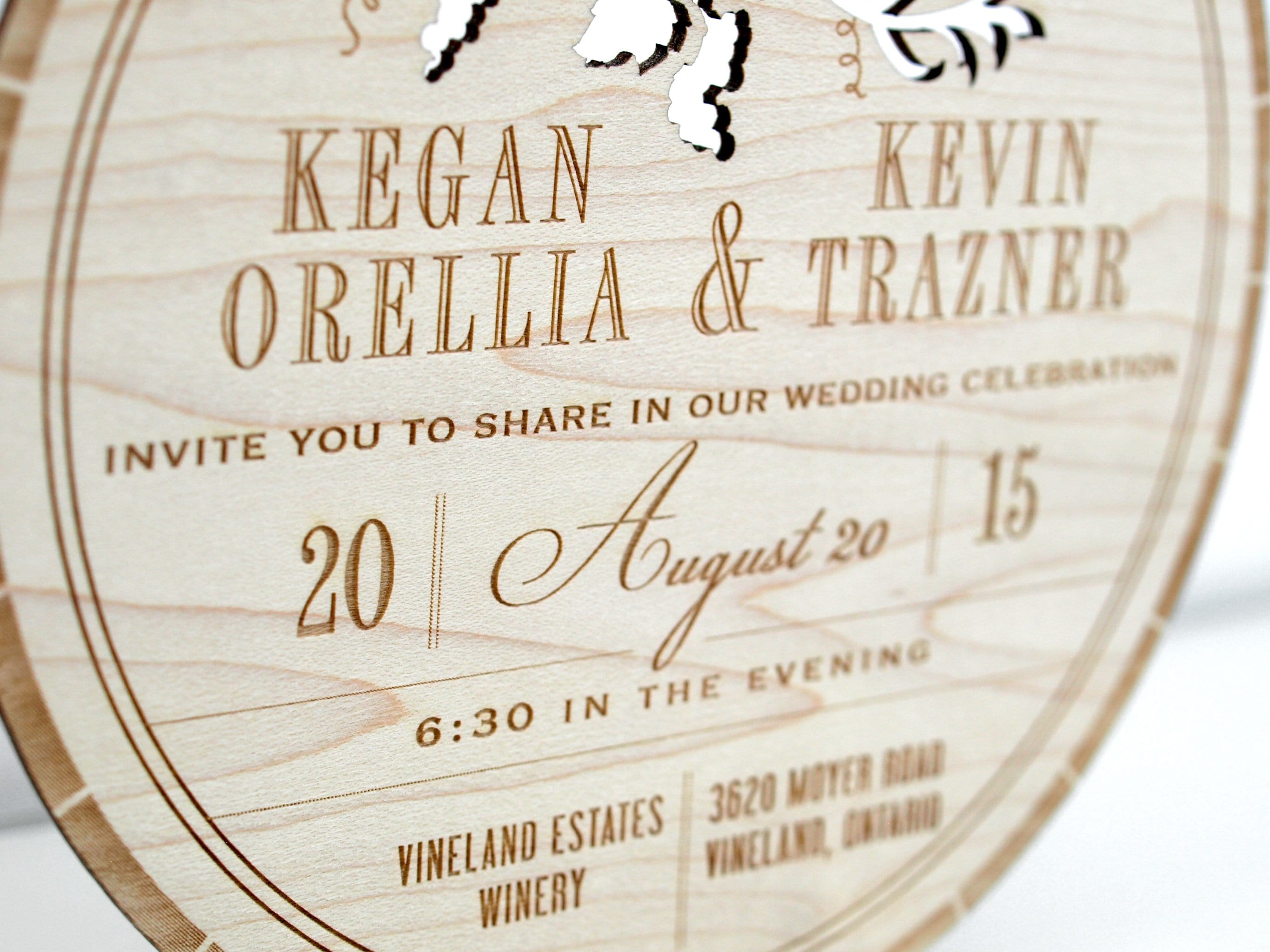 High End Vineyard Wedding Invitations